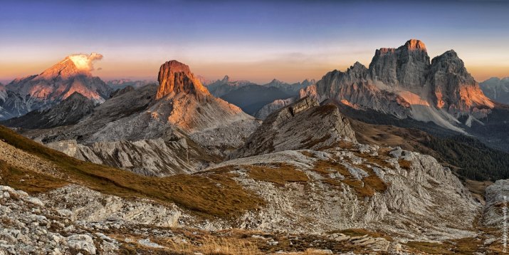 západ pri Monte Pelmo